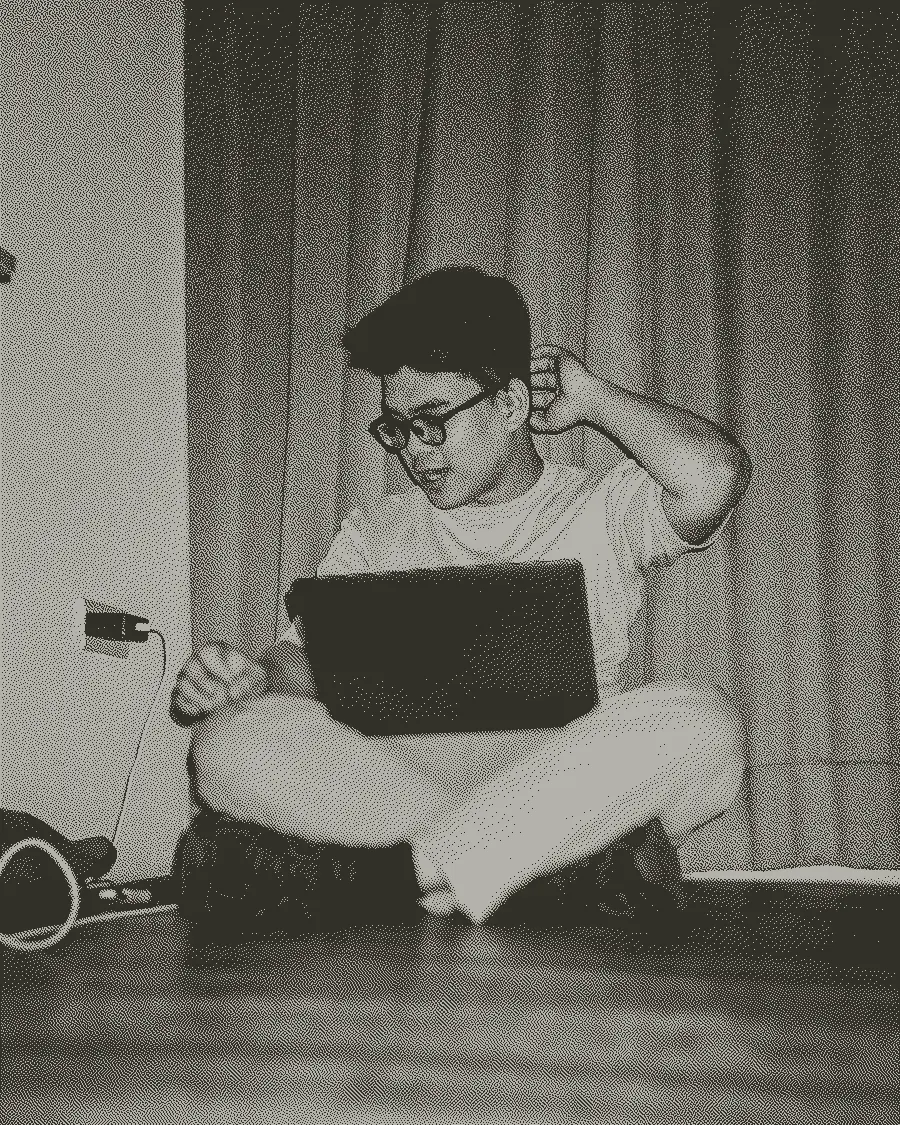 me sitting on floor