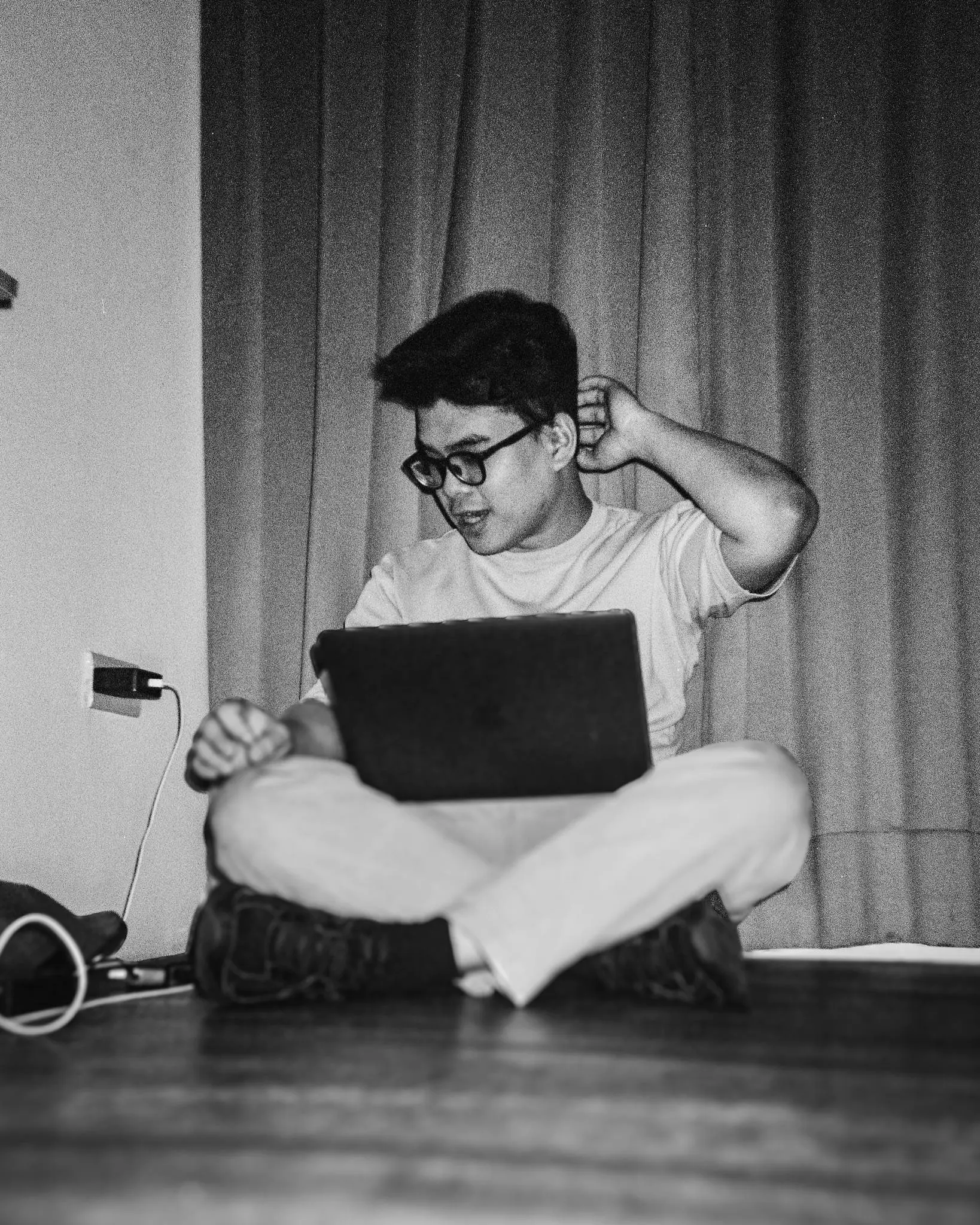 me sitting on floor